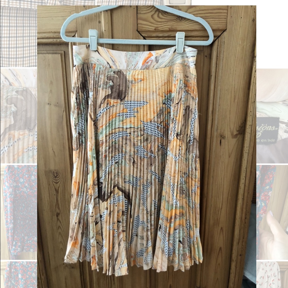 Pleated Midi Skirt